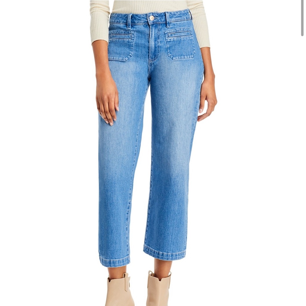 Paige Nellie patch pocket high rise straight leg jeans size 26